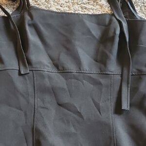 Gianni Bini Black Square Neck Tank Dress with Tie Straps